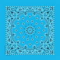 Standard Imported Light Blue Paisley Bandanna